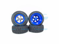 Traxxas Llantas Slash Azules SCT Cromadas