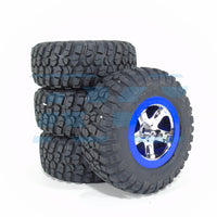 Traxxas Llantas Slash Azules SCT Cromadas