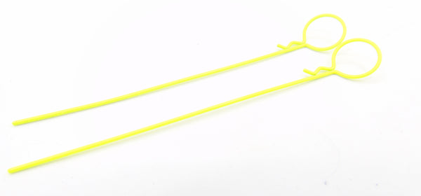 Set 2 Body Clips Largos 1/10 & 1/8 Amarillo Fluorescente