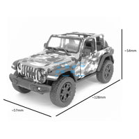 KINSMART 2018 Jeep Wrangler 1/34 Camuflaje Agua