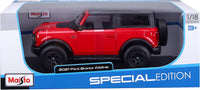 Maisto 2021 Ford Bronco Wildtrak 1/18 Special Edition Red