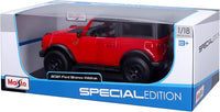 Maisto 2021 Ford Bronco Wildtrak 1/18 Special Edition Red