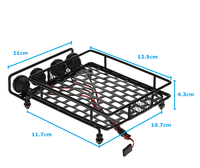 Canastilla para RC con Barra 4 Leds 1/10 1/8 Black 02